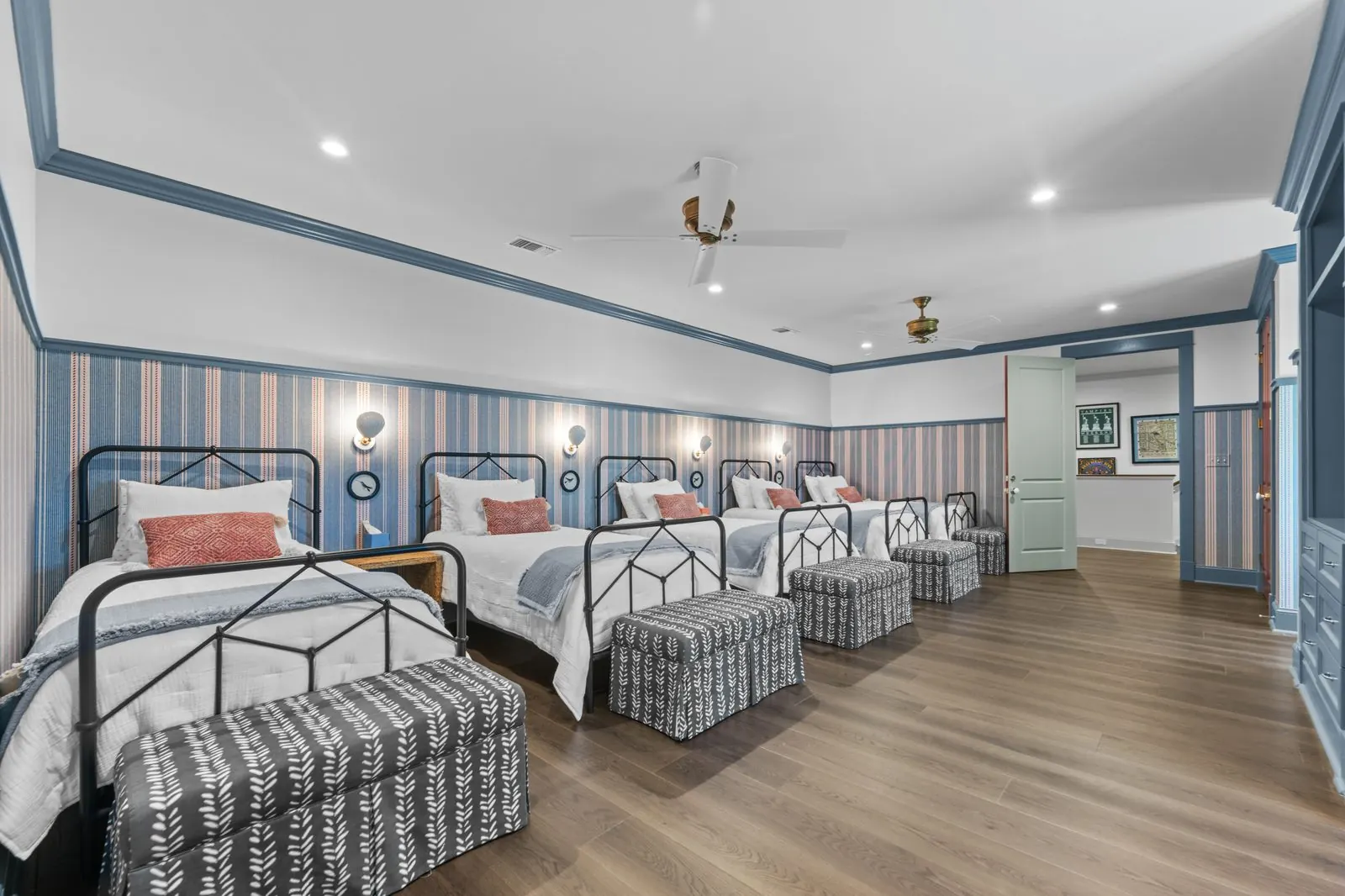 Luxury home with pool aerial view